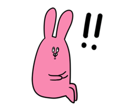 Sloping shoulders rabbit sticker sticker #11205570