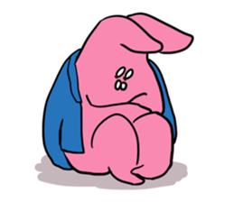 Sloping shoulders rabbit sticker sticker #11205571
