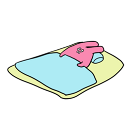 Sloping shoulders rabbit sticker sticker #11205573