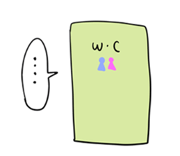 Sloping shoulders rabbit sticker sticker #11205574