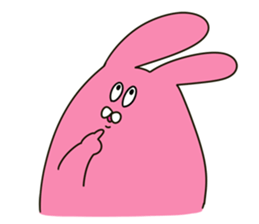 Sloping shoulders rabbit sticker sticker #11205578