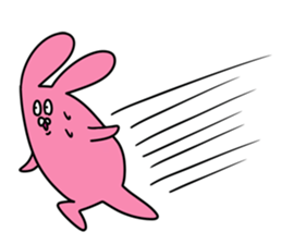 Sloping shoulders rabbit sticker sticker #11205579