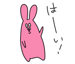 Sloping shoulders rabbit sticker sticker #11205594