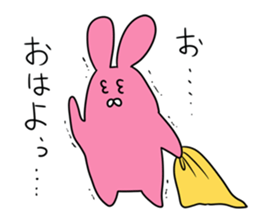 Sloping shoulders rabbit sticker sticker #11205596
