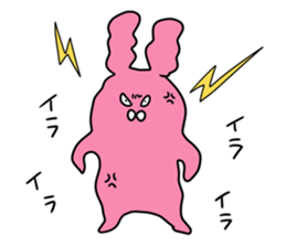 Sloping shoulders rabbit sticker sticker #11205597