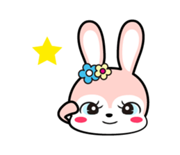 Rabbit retro sticker #11205721