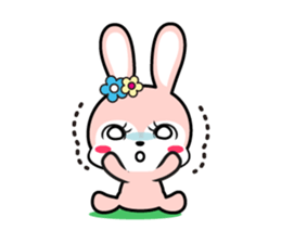 Rabbit retro sticker #11205724