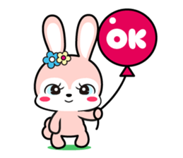 Rabbit retro sticker #11205725