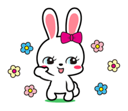 Rabbit retro sticker #11205728