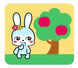 Rabbit retro sticker #11205755