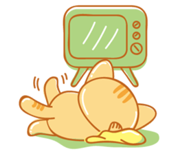 Orange is a cat sticker #11207721