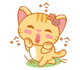Orange is a cat sticker #11207722