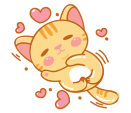 Orange is a cat sticker #11207723