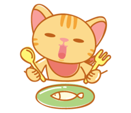 Orange is a cat sticker #11207724