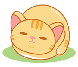 Orange is a cat sticker #11207730