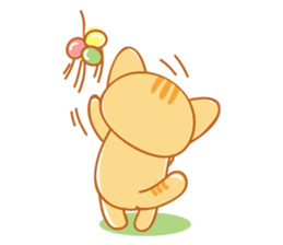 Orange is a cat sticker #11207731