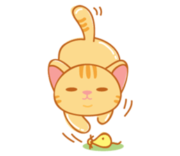 Orange is a cat sticker #11207732