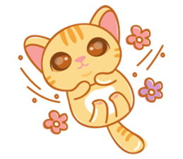 Orange is a cat sticker #11207735