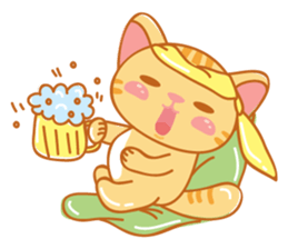 Orange is a cat sticker #11207740