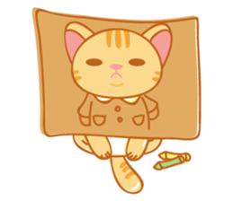 Orange is a cat sticker #11207742