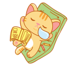 Orange is a cat sticker #11207743