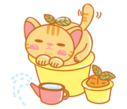 Orange is a cat sticker #11207746