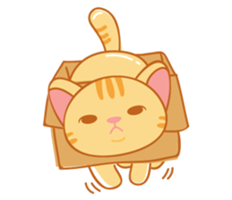 Orange is a cat sticker #11207747