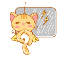 Orange is a cat sticker #11207748