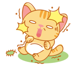Orange is a cat sticker #11207749