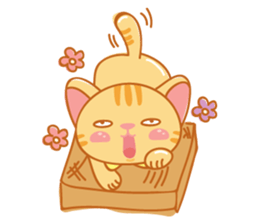 Orange is a cat sticker #11207750