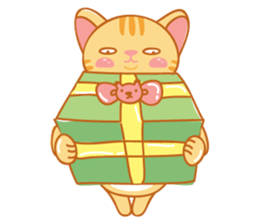 Orange is a cat sticker #11207751