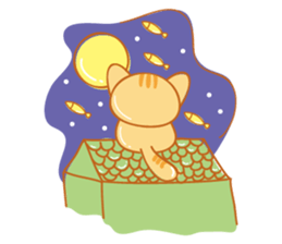 Orange is a cat sticker #11207752