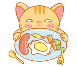 Orange is a cat sticker #11207754