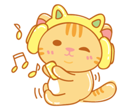 Orange is a cat sticker #11207756