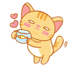 Orange is a cat sticker #11207758