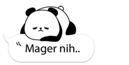 Panda text bubble sticker #11209162