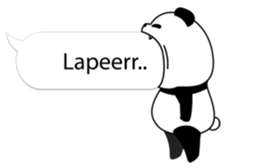 Panda text bubble sticker #11209163