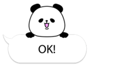 Panda text bubble sticker #11209167