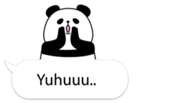 Panda text bubble sticker #11209169