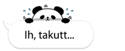 Panda text bubble sticker #11209180