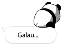 Panda text bubble sticker #11209182