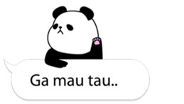 Panda text bubble sticker #11209184