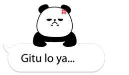 Panda text bubble sticker #11209186