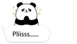 Panda text bubble sticker #11209187