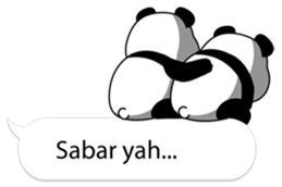 Panda text bubble sticker #11209189