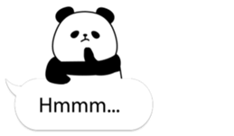 Panda text bubble sticker #11209191