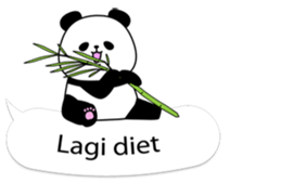 Panda text bubble sticker #11209192