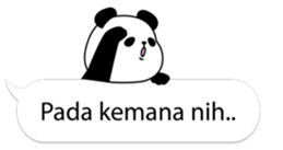 Panda text bubble sticker #11209193