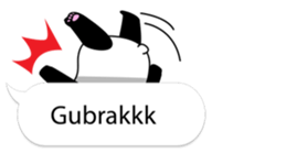 Panda text bubble sticker #11209198