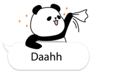Panda text bubble sticker #11209199